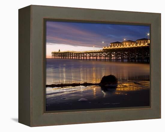 Crystal Pier on Pacific Beach, San Diego, California, United States of America, North America-null-Framed Premier Image Canvas