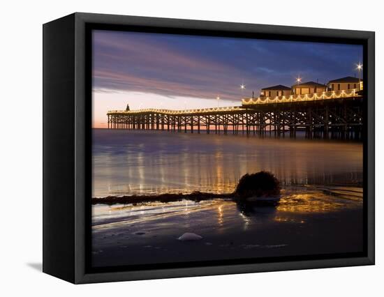 Crystal Pier on Pacific Beach, San Diego, California, United States of America, North America-null-Framed Premier Image Canvas