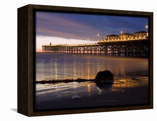 Crystal Pier on Pacific Beach, San Diego, California, United States of America, North America-null-Framed Premier Image Canvas