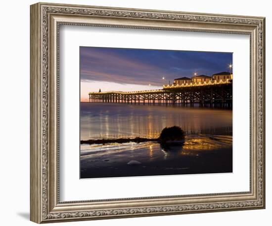 Crystal Pier on Pacific Beach, San Diego, California, United States of America, North America-null-Framed Photographic Print