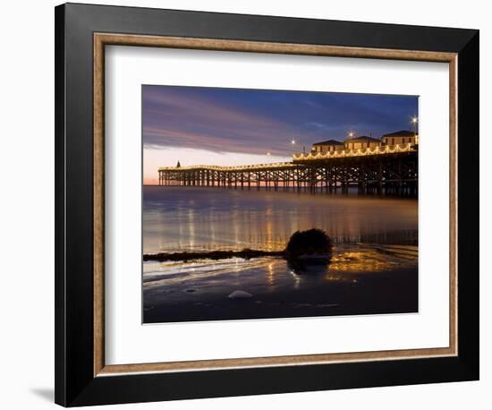 Crystal Pier on Pacific Beach, San Diego, California, United States of America, North America-null-Framed Photographic Print