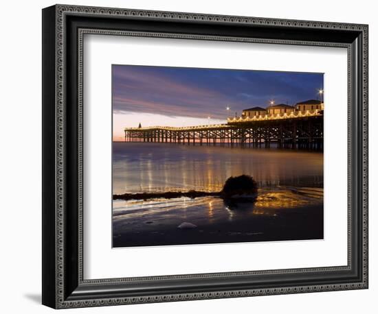 Crystal Pier on Pacific Beach, San Diego, California, United States of America, North America-null-Framed Photographic Print