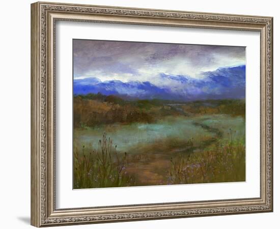 Crystal Springs Path at Dusk-Sheila Finch-Framed Art Print