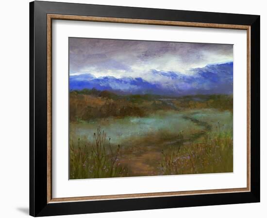 Crystal Springs Path at Dusk-Sheila Finch-Framed Art Print