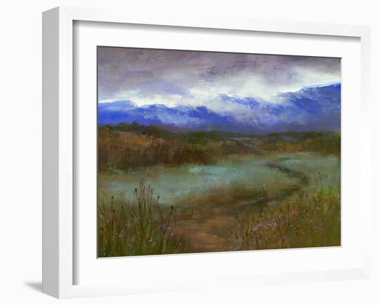 Crystal Springs Path at Dusk-Sheila Finch-Framed Art Print