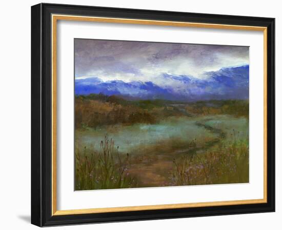 Crystal Springs Path at Dusk-Sheila Finch-Framed Art Print