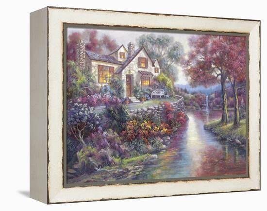 Crystal Streams-Carl Valente-Framed Stretched Canvas