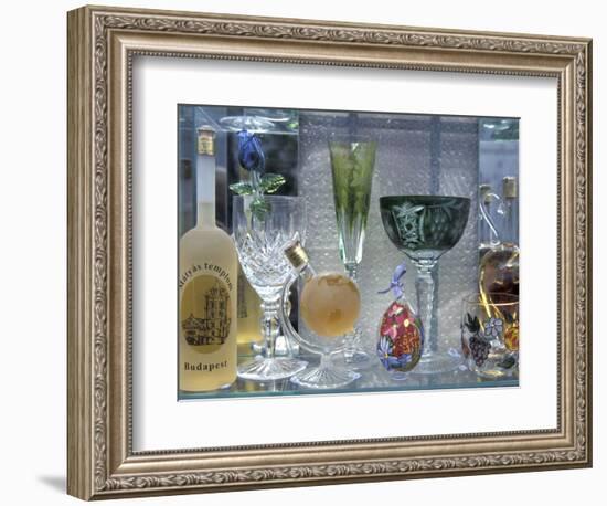 Crystal Ware in Shop, Budapest, Hungary-Dave Bartruff-Framed Photographic Print