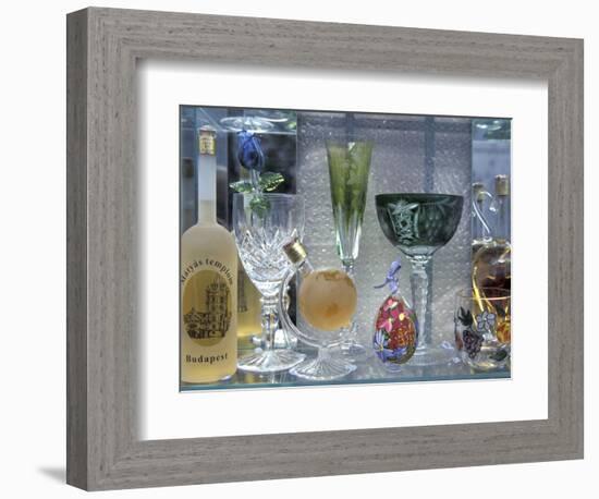 Crystal Ware in Shop, Budapest, Hungary-Dave Bartruff-Framed Photographic Print