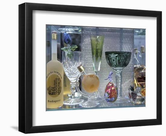 Crystal Ware in Shop, Budapest, Hungary-Dave Bartruff-Framed Photographic Print