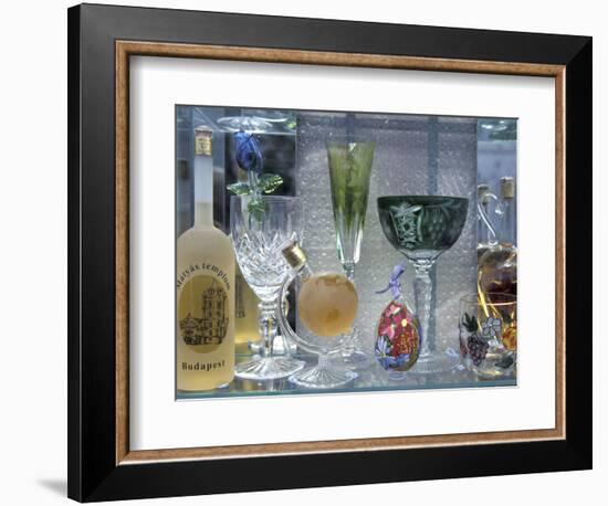 Crystal Ware in Shop, Budapest, Hungary-Dave Bartruff-Framed Photographic Print