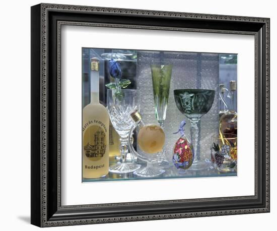 Crystal Ware in Shop, Budapest, Hungary-Dave Bartruff-Framed Photographic Print