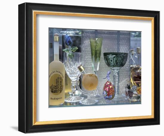 Crystal Ware in Shop, Budapest, Hungary-Dave Bartruff-Framed Photographic Print