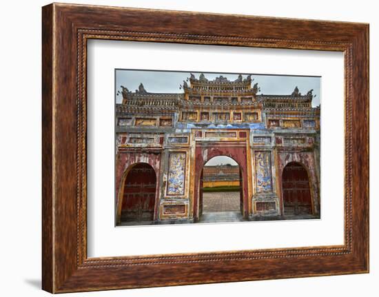 Cua Tho Chi gate, historic Hue Citadel, Imperial City, Hue, Vietnam-David Wall-Framed Photographic Print