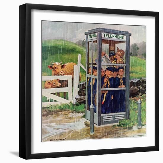 "Cub Scouts in Phone Booth," August 26, 1961-Richard Sargent-Framed Giclee Print