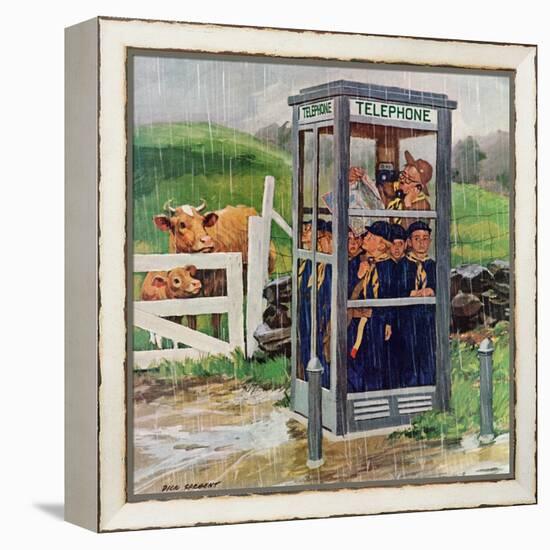 "Cub Scouts in Phone Booth," August 26, 1961-Richard Sargent-Framed Premier Image Canvas