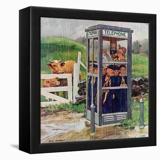 "Cub Scouts in Phone Booth," August 26, 1961-Richard Sargent-Framed Premier Image Canvas