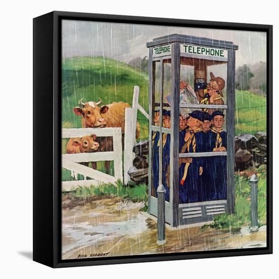 "Cub Scouts in Phone Booth," August 26, 1961-Richard Sargent-Framed Premier Image Canvas