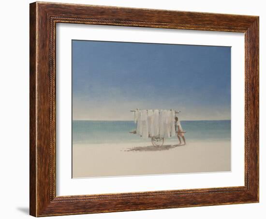 Cuba Beach Seller, 2010-Lincoln Seligman-Framed Giclee Print