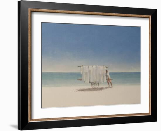 Cuba Beach Seller, 2010-Lincoln Seligman-Framed Giclee Print