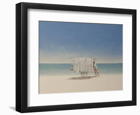 Cuba Beach Seller, 2010-Lincoln Seligman-Framed Giclee Print