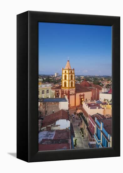 Cuba, Camaguey, Camaguey Province, City Looking Towards Iglesia De Nuestra Señora De La Soledad-Jane Sweeney-Framed Premier Image Canvas