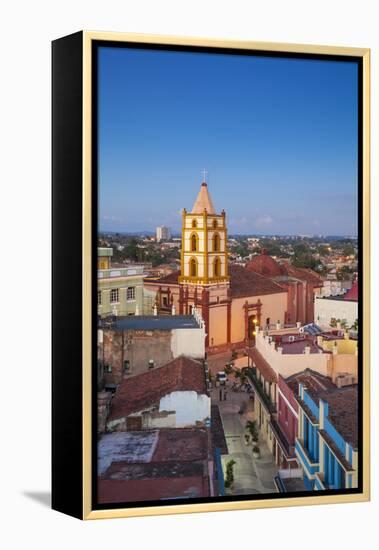 Cuba, Camaguey, Camaguey Province, City Looking Towards Iglesia De Nuestra Señora De La Soledad-Jane Sweeney-Framed Premier Image Canvas