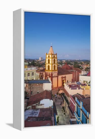 Cuba, Camaguey, Camaguey Province, City Looking Towards Iglesia De Nuestra Señora De La Soledad-Jane Sweeney-Framed Premier Image Canvas