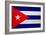 Cuba Flag Design with Wood Patterning - Flags of the World Series-Philippe Hugonnard-Framed Art Print