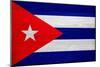 Cuba Flag Design with Wood Patterning - Flags of the World Series-Philippe Hugonnard-Mounted Art Print