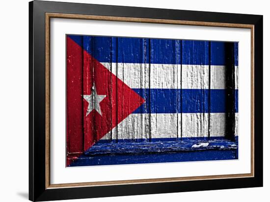 Cuba Flag-budastock-Framed Art Print