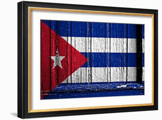 Cuba Flag-budastock-Framed Art Print