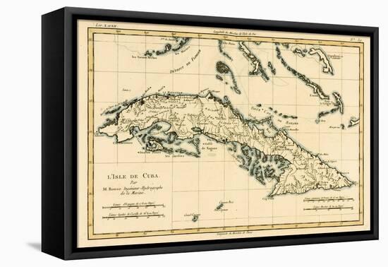 Cuba, from 'Atlas De Toutes Les Parties Connues Du Globe Terrestre' by Guillaume Raynal (1713-96)…-Charles Marie Rigobert Bonne-Framed Premier Image Canvas