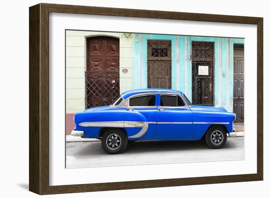 Cuba Fuerte Collection - 66 Street Havana Blue Car-Philippe Hugonnard-Framed Photographic Print