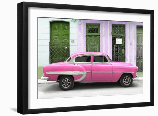 Cuba Fuerte Collection - 66 Street Havana Pink Car-Philippe Hugonnard-Framed Photographic Print