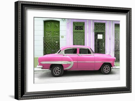 Cuba Fuerte Collection - 66 Street Havana Pink Car-Philippe Hugonnard-Framed Photographic Print