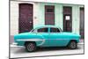 Cuba Fuerte Collection - 66 Street Havana Turquoise Car-Philippe Hugonnard-Mounted Photographic Print