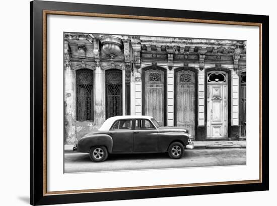 Cuba Fuerte Collection B&W - 813 Street Havana-Philippe Hugonnard-Framed Photographic Print