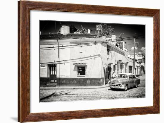 Cuba Fuerte Collection B&W - American Car in Trinidad-Philippe Hugonnard-Framed Photographic Print