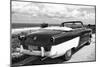 Cuba Fuerte Collection B&W - American Classic Car on the Beach IV-Philippe Hugonnard-Mounted Photographic Print