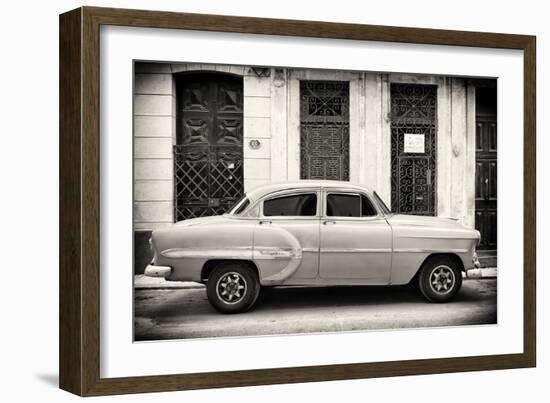 Cuba Fuerte Collection B&W - Bel Air Chevy II-Philippe Hugonnard-Framed Photographic Print