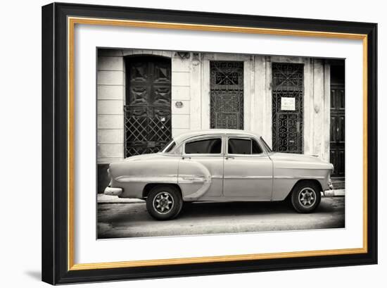 Cuba Fuerte Collection B&W - Bel Air Chevy II-Philippe Hugonnard-Framed Photographic Print