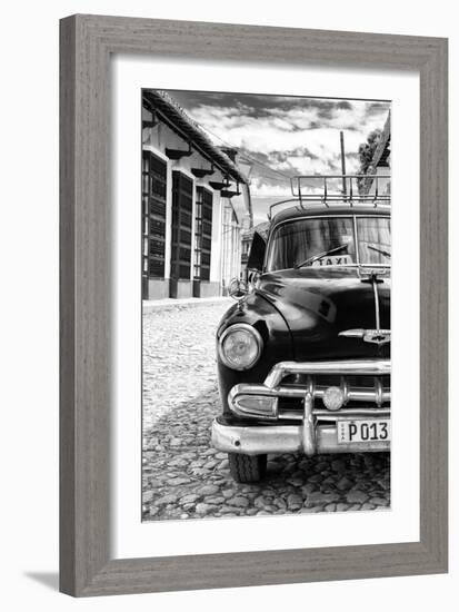 Cuba Fuerte Collection B&W - Black Classic Car II-Philippe Hugonnard-Framed Photographic Print