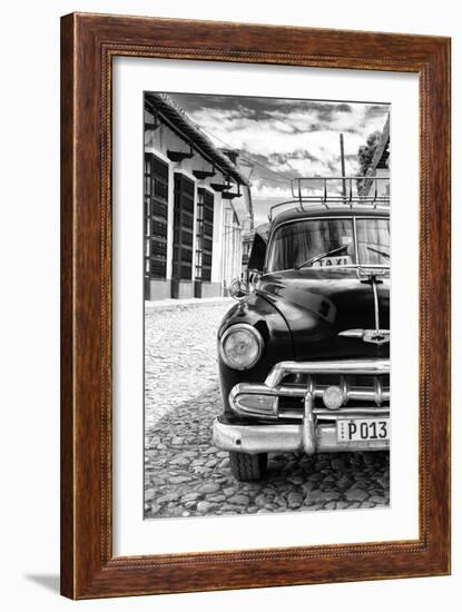 Cuba Fuerte Collection B&W - Black Classic Car II-Philippe Hugonnard-Framed Photographic Print