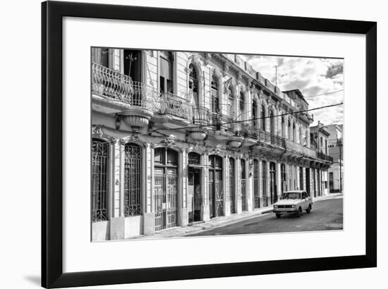 Cuba Fuerte Collection B&W - Car on Street of Havana-Philippe Hugonnard-Framed Photographic Print