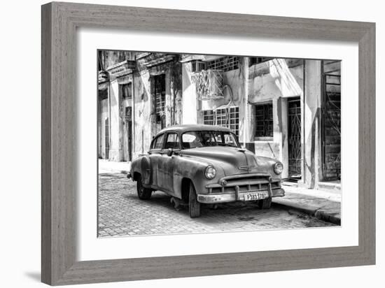 Cuba Fuerte Collection B&W - Chevrolet Classic Car II-Philippe Hugonnard-Framed Photographic Print