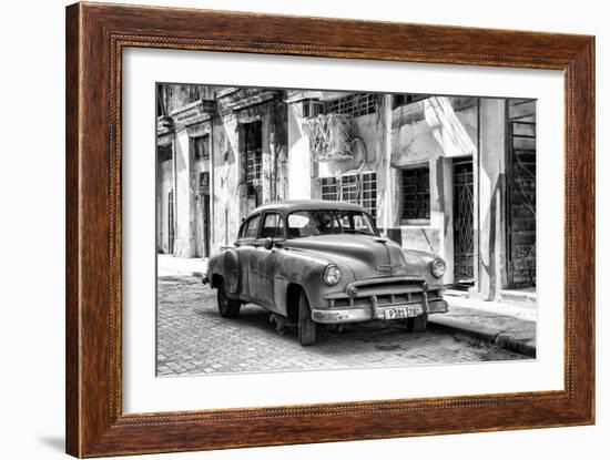 Cuba Fuerte Collection B&W - Chevrolet Classic Car II-Philippe Hugonnard-Framed Photographic Print