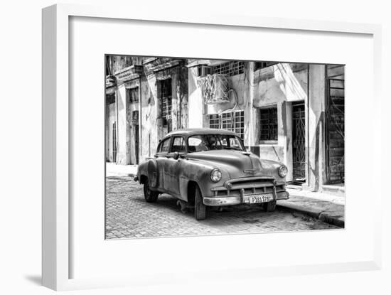 Cuba Fuerte Collection B&W - Chevrolet Classic Car II-Philippe Hugonnard-Framed Photographic Print