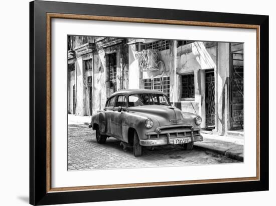 Cuba Fuerte Collection B&W - Chevrolet Classic Car II-Philippe Hugonnard-Framed Photographic Print