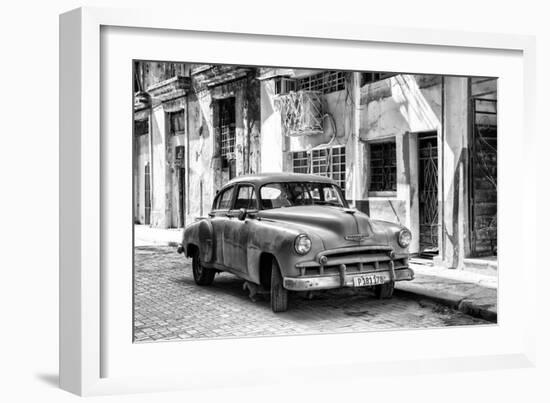 Cuba Fuerte Collection B&W - Chevrolet Classic Car II-Philippe Hugonnard-Framed Photographic Print